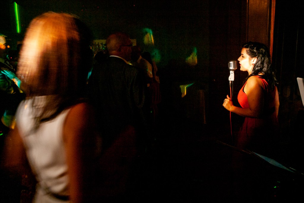 The wedding singer at Shropshire wedding venue, Rowton Castle.