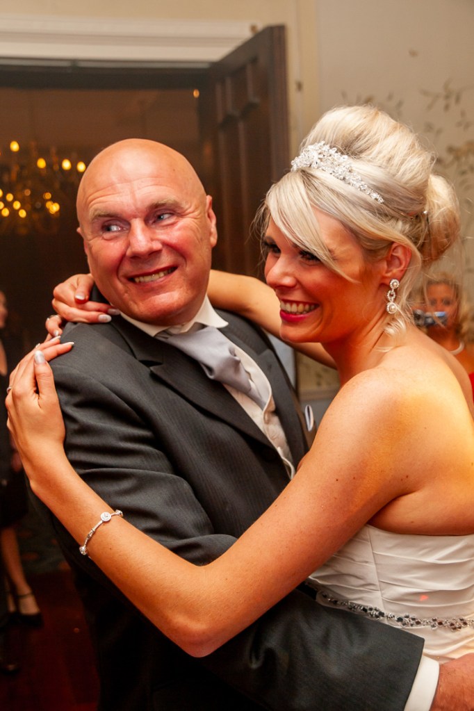 Bride and her father enjoy their "last dance"" during a wedding at Rowton Castle in Shropshire.