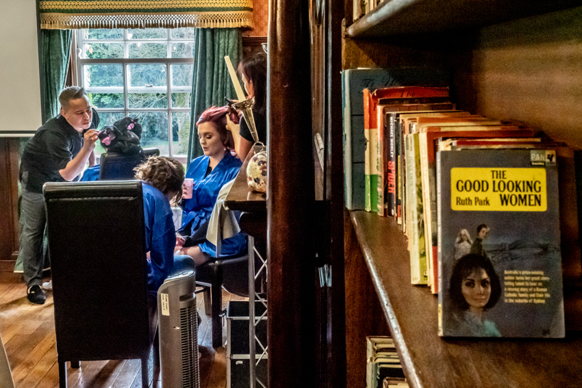 Wedding photojournalism of the bridal preparations ahead of a wedding at Tullylagan House near Cookstown, Northern Ireland. Taken by Bristol wedding photographer, Darren Lehane.
