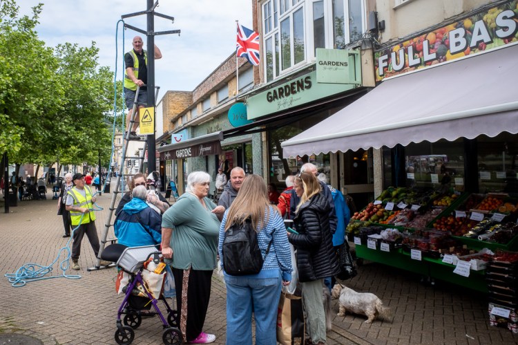 Candid street photography of a classic British high street scene in Weston-super-Mare.