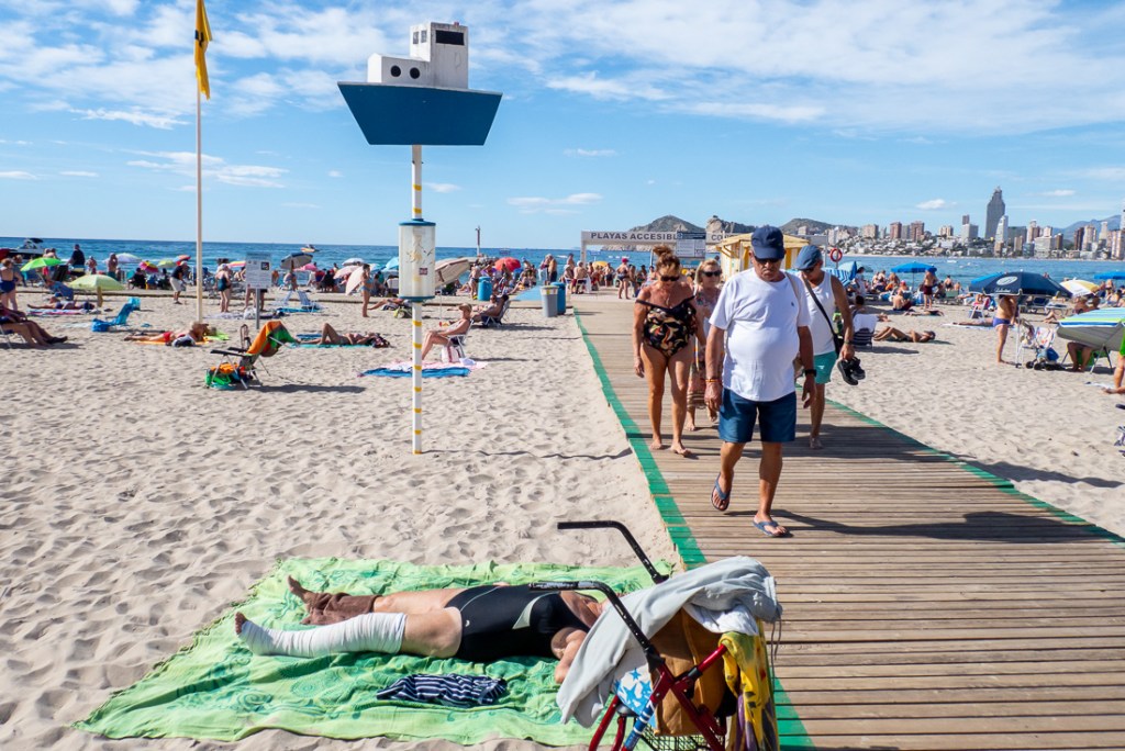 Candid street photography in Benidorm, Spain.