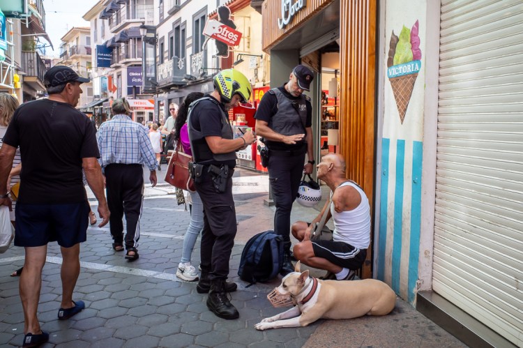 Candid street photography in Benidorm, Spain.