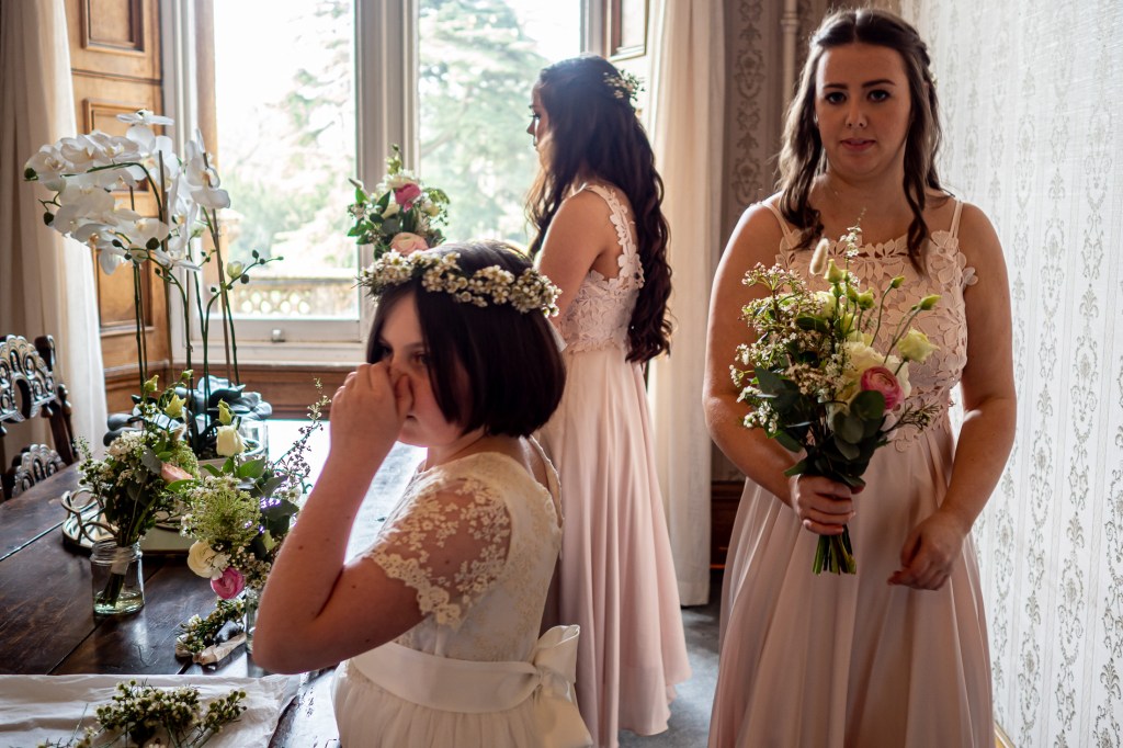 The bridal prepartions at Grittleton House in Wiltshire.