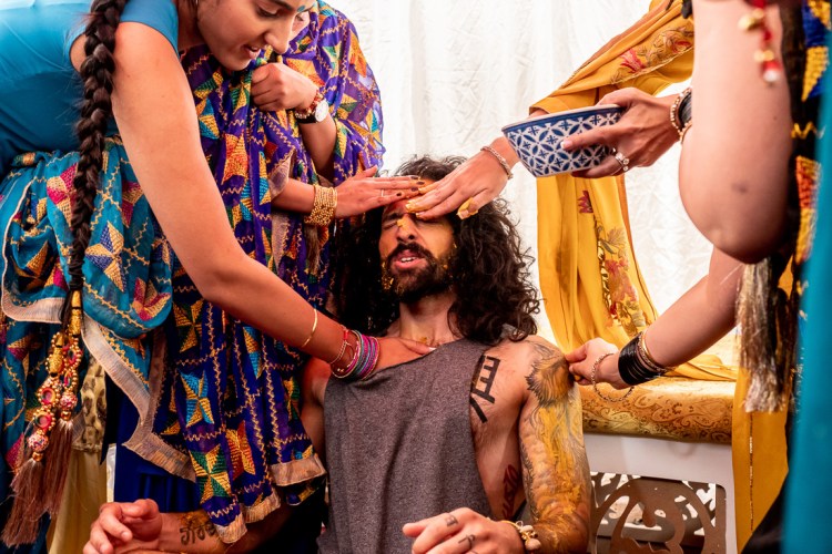 A maiyaan wedding ceremony in Croydon, London.